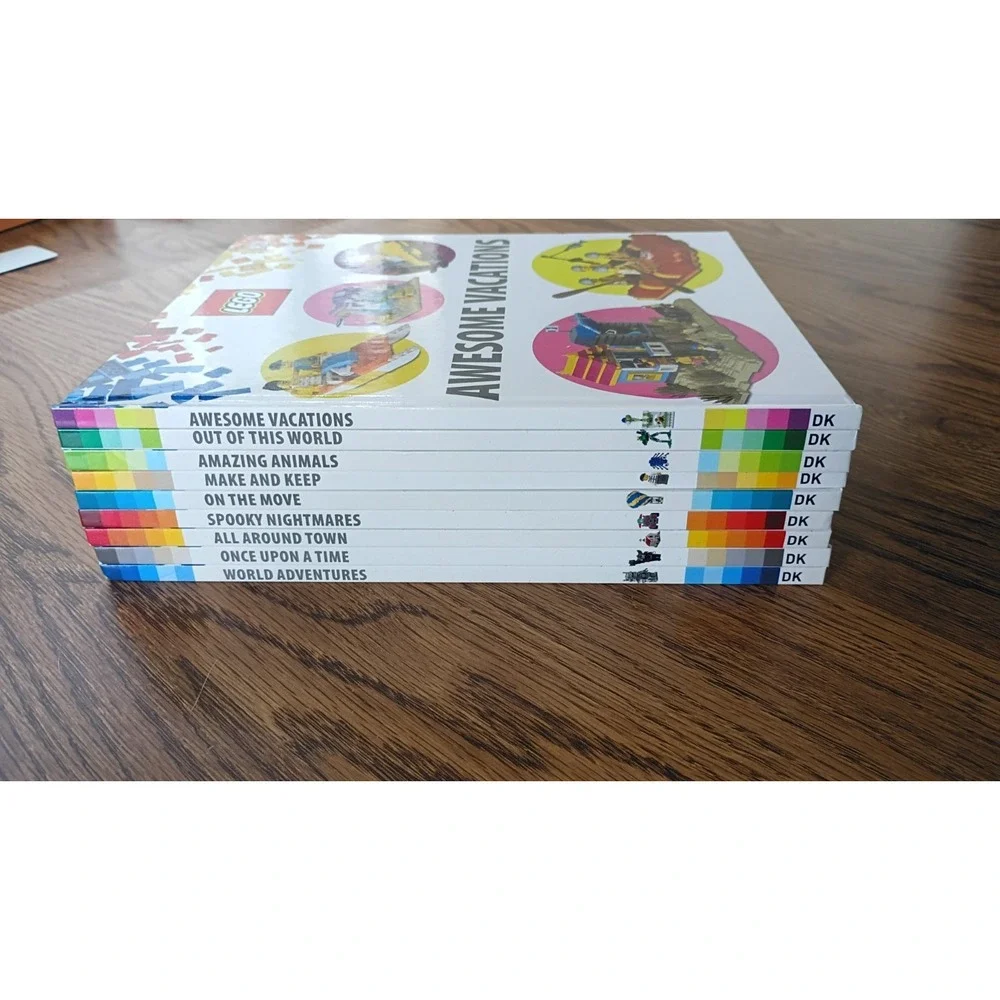 LEGO Book Lot (9) Spooky Nightmares, Amazing Animals, Awesome Vacations and More